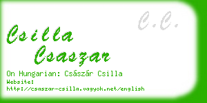 csilla csaszar business card