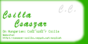 csilla csaszar business card